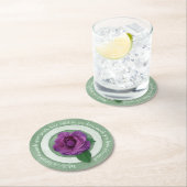 In Bloom Paper Coaster Runder Pappuntersetzer (Vor Ort)