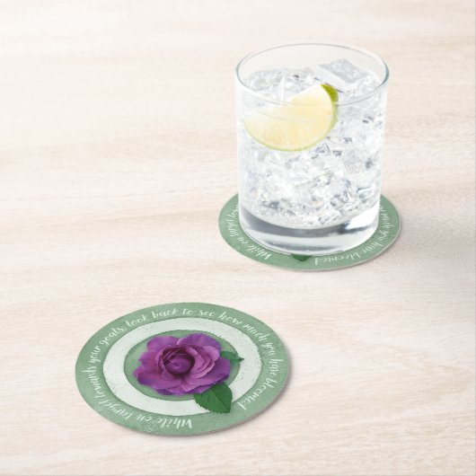 In Bloom Paper Coaster Runder Pappuntersetzer (Vor Ort)