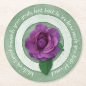 In Bloom Paper Coaster Runder Pappuntersetzer (Vorderseite)