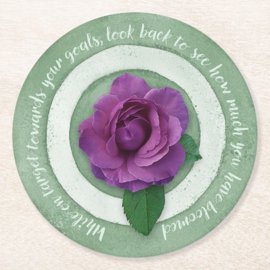 In Bloom Paper Coaster Runder Pappuntersetzer (Vorderseite)