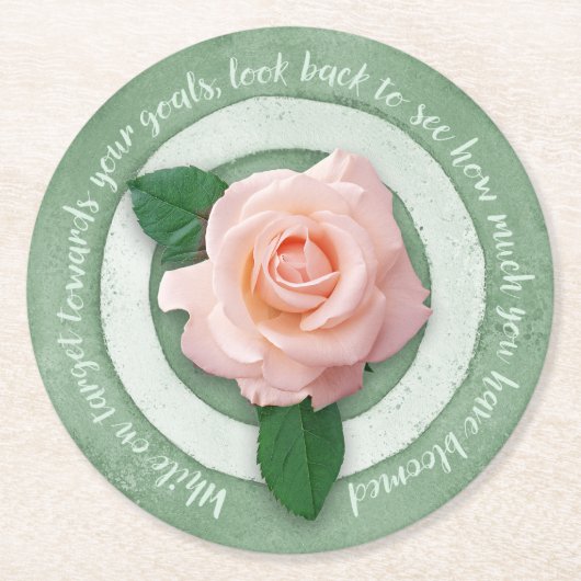 In Bloom Paper Coaster Runder Pappuntersetzer (Vorderseite)