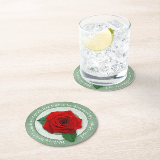 In Bloom Paper Coaster Runder Pappuntersetzer (Vor Ort)