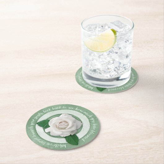 In Bloom Paper Coaster Runder Pappuntersetzer (Vor Ort)
