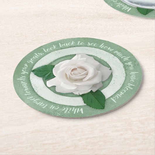 In Bloom Paper Coaster Runder Pappuntersetzer (Angewinkelt)