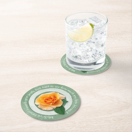 In Bloom Paper Coaster Runder Pappuntersetzer (Vor Ort)