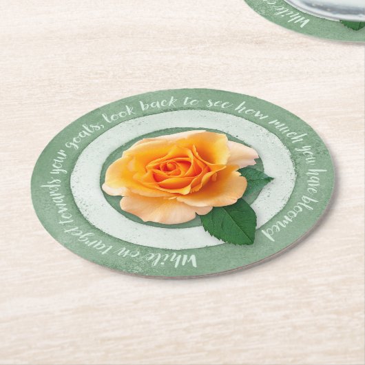 In Bloom Paper Coaster Runder Pappuntersetzer (Angewinkelt)