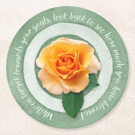 In Bloom Paper Coaster Runder Pappuntersetzer (Vorderseite)