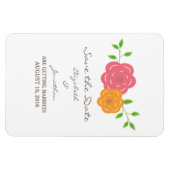 In Bloom Red Orange Save the Date Flexi Magnet (Horizontal)
