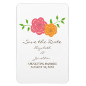 In Bloom Red Orange Save the Date Flexi Magnet (Vertikal)