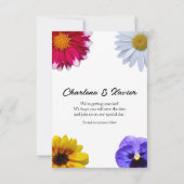 In Bloom Wedding - Round Split Floral Save The Date (Rückseite)