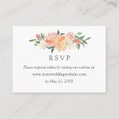 In bloom Wedding RSVP Online Website Business Car Visitenkarte (Vorderseite)