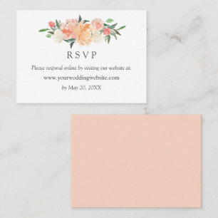 In Bloom Wedding RSVP Online Website Visitenkarte