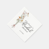 In Bloom Wildblume Blumenkohl Brautparty Serviette (Ecke)