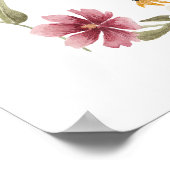 In Bloom Wildblume Graduation Party Begrüßungszeic Poster (Ecke)