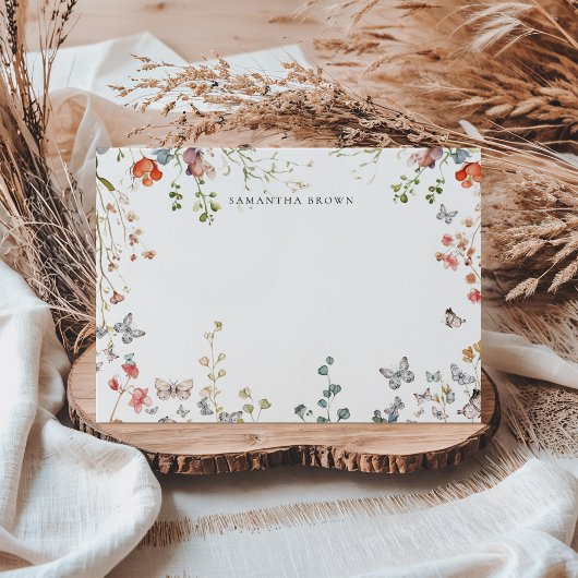 In Bloom Wildblume Personalisiert Mitteilungskarte