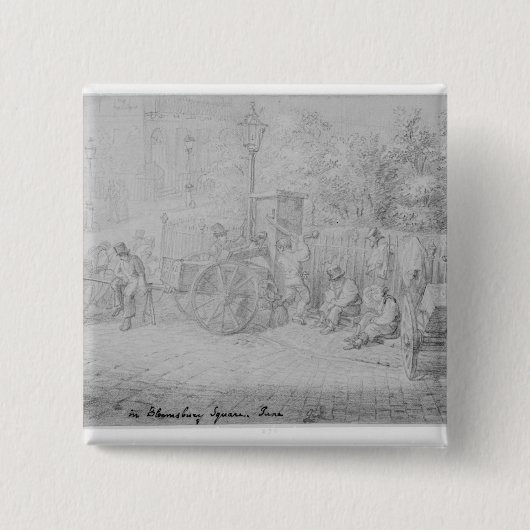 In Bloomsbury Quadrat während der Hitzewelle, 1828 Button (Vorderseite)