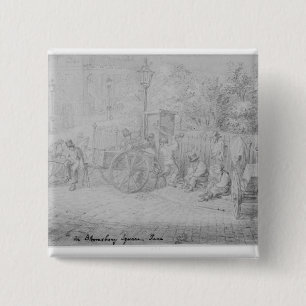 In Bloomsbury Quadrat während der Hitzewelle, 1828 Button