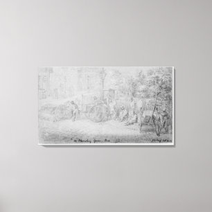 In Bloomsbury Quadrat während der Hitzewelle, 1828 Leinwanddruck