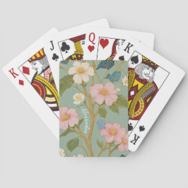 In Blossom: Pastelzweig mit rosa Blume Spielkarten