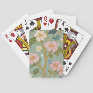 In Blossom: Pastelzweig mit rosa Blume Spielkarten