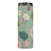 In Blossom: Pastelzweig mit rosa Blume Thermosbecher (Rückseite)