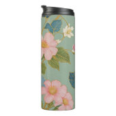 In Blossom: Pastelzweig mit rosa Blume Thermosbecher (Nach rechts gedreht)