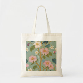 In Blossom: Pastelzweig mit rosa Blume Tragetasche