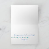 In Blue Holiday Card verwickelt Karte (Innenseite)