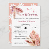 in blühender Pampasgras-Mädchen-Dusche Einladung (Vorne/Hinten)