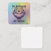 In Bocca al lupo viel Glück Castmato Eröffnung Nac Mitteilungskarte (Vorne/Hinten)
