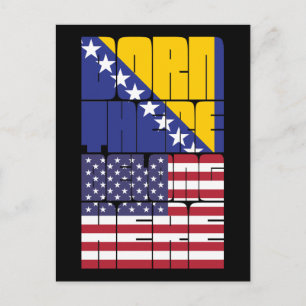 In Bosnien geboren, Amerikaner sein Postkarte