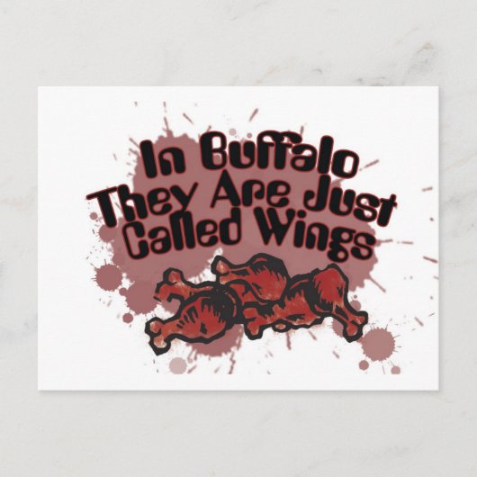 In Buffalo werden sie einfach Flügel genannt Postkarte (Vorderseite)