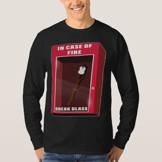 In Case Of Fire Break Glass Marshmallow Camping Ro T-Shirt (Vorderseite)