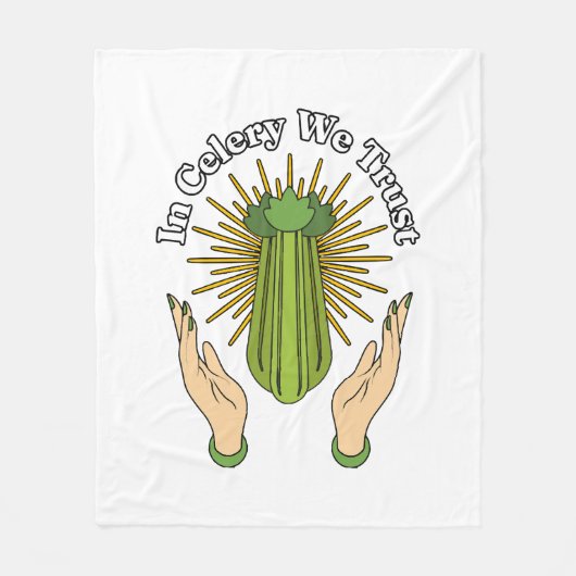 In Celery We Trust - Celery Juice Lover Funny Cele Fleecedecke (Vorderseite)