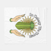 In Celery We Trust - Celery Juice Lover Funny Cele Fleecedecke (Vorderseite (Horizontal))