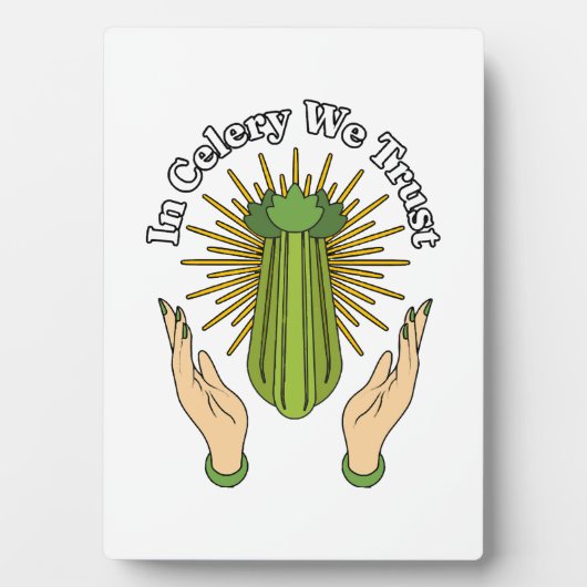 In Celery We Trust - Celery Juice Lover Funny Cele Fotoplatte (Vorderseite)