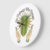 In Celery We Trust - Celery Juice Lover Funny Cele Große Wanduhr (Winkel)