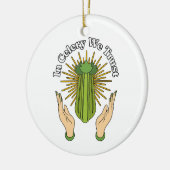In Celery We Trust - Celery Juice Lover Funny Cele Keramik Ornament (Links)