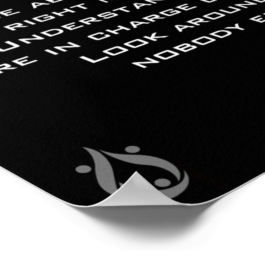 In Charge Lion Poster (Ecke)