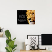 In Charge Lion Poster (Heimbüro)