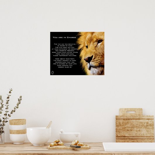 In Charge Lion Poster (Küche)