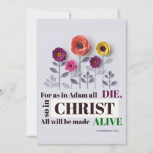 In Christ Alive Bible Verse Christliche Karte