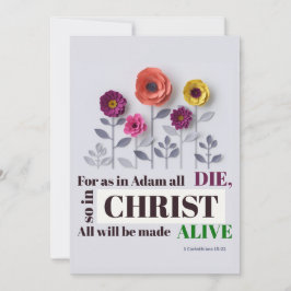 In Christ Alive Bible Verse Christliche Karte