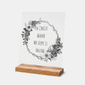 In Christ Alone-Einkaufstasche Acrylschild (Winkel)