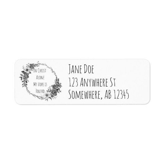 In Christ Alone Return Address Labels (Vorne)