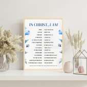 In Christ I Am – Christian Identity Bible Verse Poster