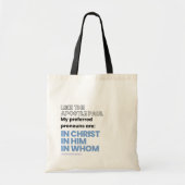 In Christ pronouns Tote Bag Tragetasche (Vorne)