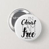 In Christus bin ich freie Schrift Versprechen Frei Button (Vorne & Hinten)