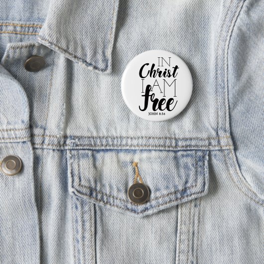 In Christus bin ich freie Schrift Versprechen Frei Button (Beispiel)