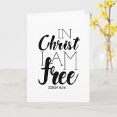In Christus bin ich freie Schrift Versprechen Frei Karte (Gelbe Blume)